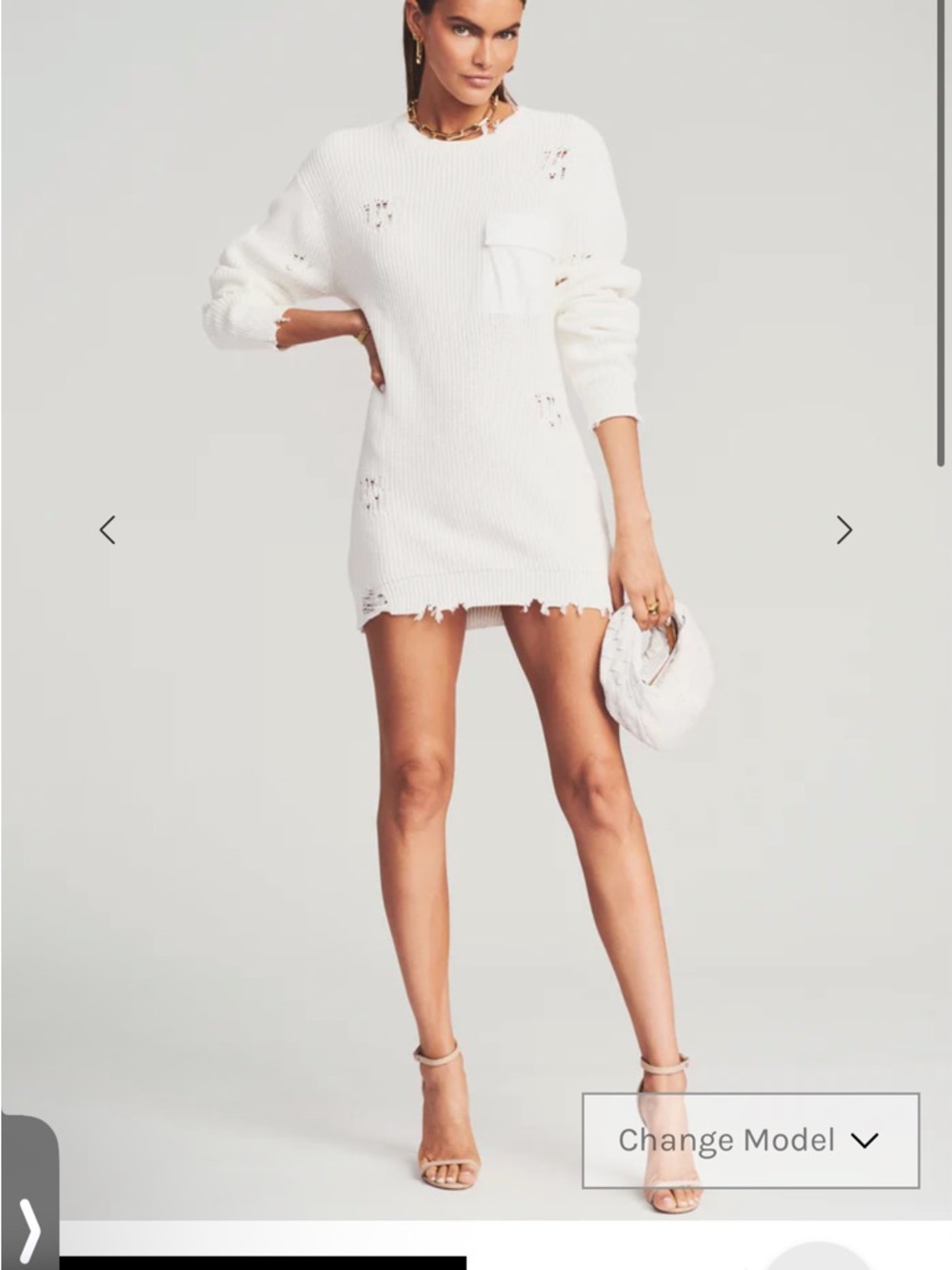 NWT Seroya Devin Sweater Dress in white
